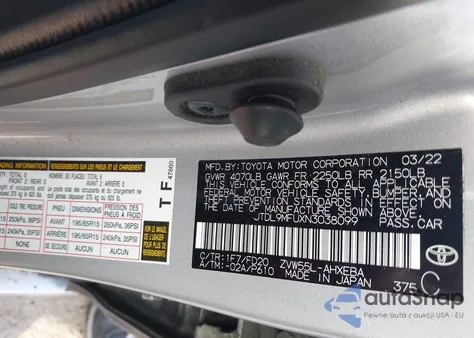 2022 Toyota Prius Le Awd-E from USA, damaged, VIN JTDL9MFUXN3038099